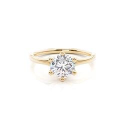 6 Prong Setting Plain Engagement Ring