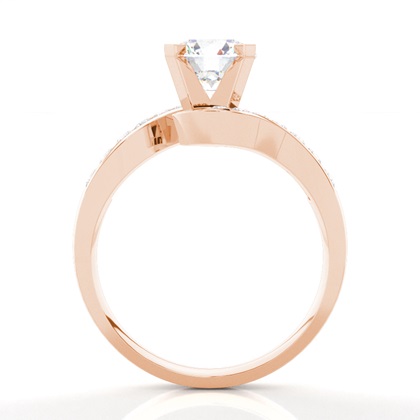 Rose Gold Side Stone Diamond Engagement Rings
