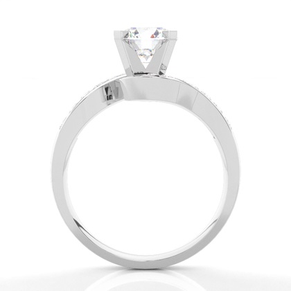 Platinum Side Stone Engagement Rings