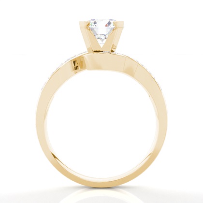 Yellow Gold Side Stone Diamond Engagement Rings