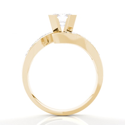 Yellow Gold Moissanite Engagement Rings	