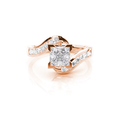 Princess Moissanite Engagement Rings