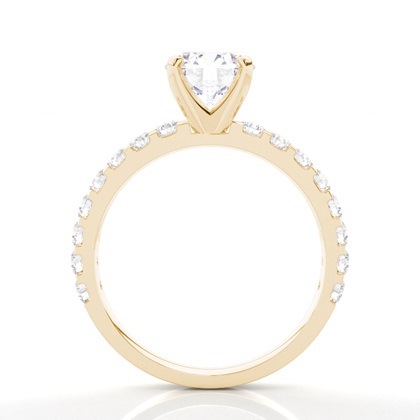 Yellow Gold Moissanite Engagement Rings	