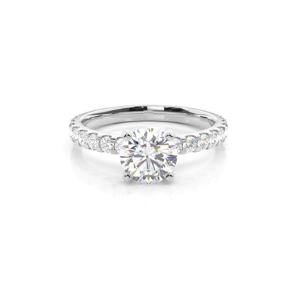 Silver Diamond Engagement Rings