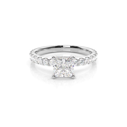 Silver Diamond Engagement Rings