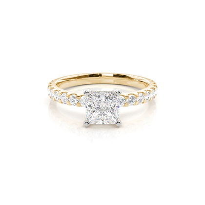 Mixed Metal Diamond Engagement rings