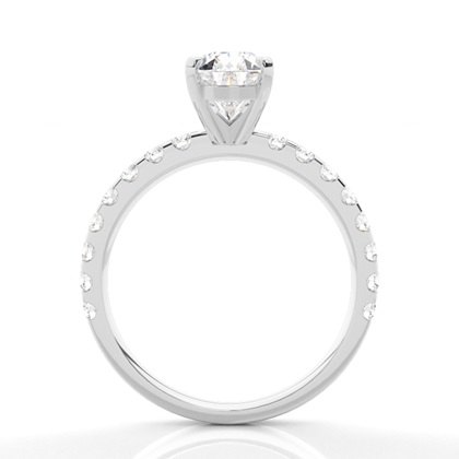 1.00 Carat Platin Seitensteine Verlobungsringe