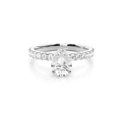 Silver Diamond Engagement Rings