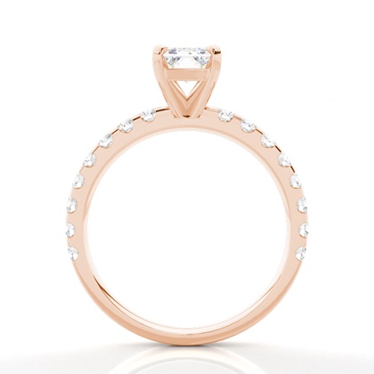 Diamant Verlobungsring in einer Krappenfassung mit Schulter Diamanten