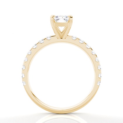 2.00 Carat Gelbgold Einfache Verlobungsringe