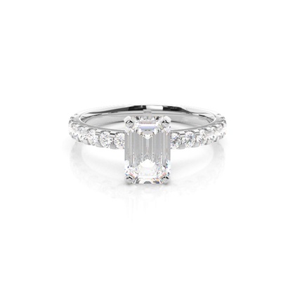 Silver Diamond Engagement Rings