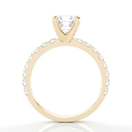 Diamant Verlobungsring in einer Krappenfassung mit Schulter Diamanten