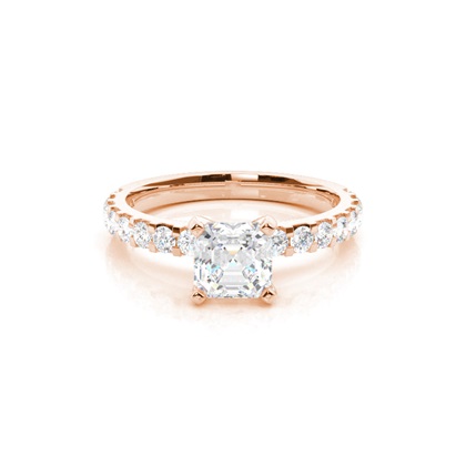 Rose Gold Side Stone Diamond Rings