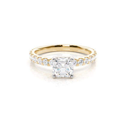 Mixed Metal Diamond Engagement rings