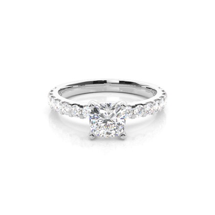 Silver Diamond Engagement Rings