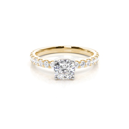 Mixed Metal Diamond Engagement rings