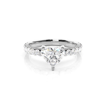 Silver Diamond Engagement Rings