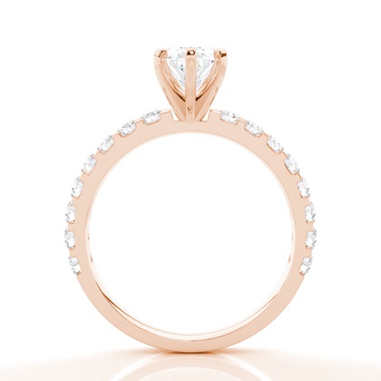 Rose Gold Side Stone Diamond Rings