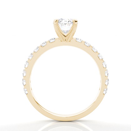 Diamant Verlobungsring in einer Krappenfassung mit Schulter Diamanten