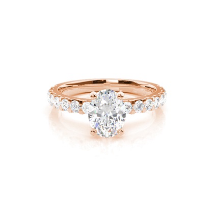 Rose Gold Side Stone Diamond Rings