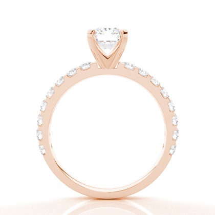 Diamant Verlobungsring in einer Krappenfassung mit Schulter Diamanten