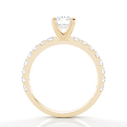 Diamant Verlobungsring in einer Krappenfassung mit Schulter Diamanten