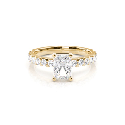 Yellow Gold Side Stone Diamond Rings