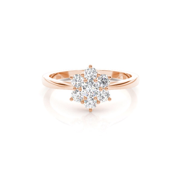 6 Prong Setting Plain Seven Stone Ring