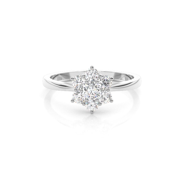 6 Prong Setting Plain Seven Stone Ring