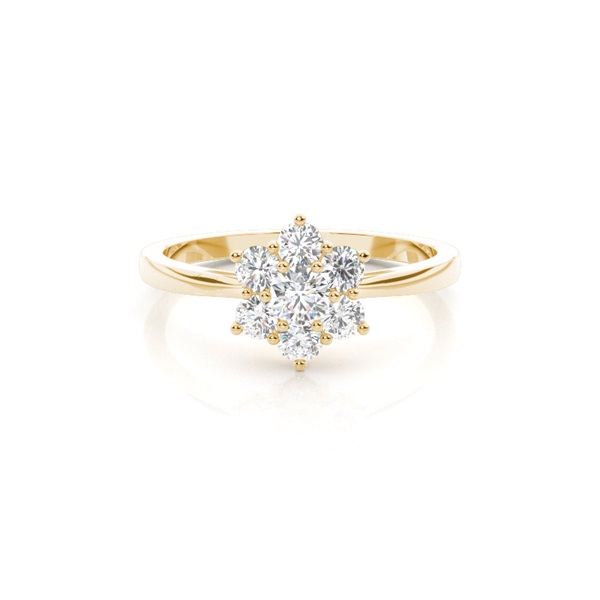 6 Prong Setting Plain Seven Stone Ring