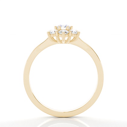 Yellow Gold Cluster Diamond Rings