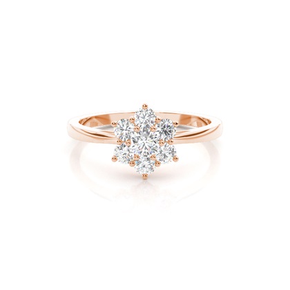 Rose Gold Contemporary Diamond Engagement Rings