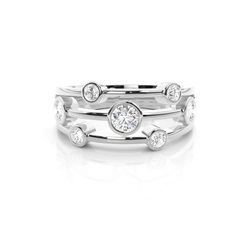 Full Bezel Setting Plain Seven Stone Ring