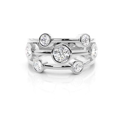 Full Bezel Setting Plain Seven Stone Ring