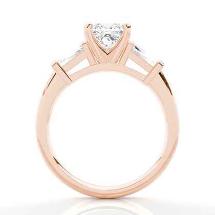 Diamant Verlobungsring in einer Krappenfassung mit Schulter Diamanten