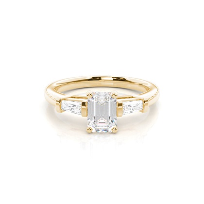 Yellow Gold Three Stone Diamond Rings