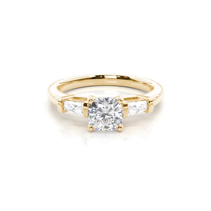 diamant zásnubní prsten princezny ze žlutého zlata