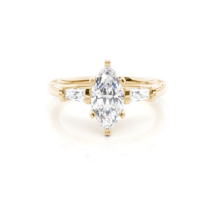 diamant zásnubní prsten princezny ze žlutého zlata