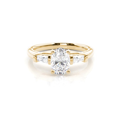 diamant zásnubní prsten princezny ze žlutého zlata
