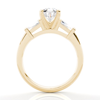diamant zásnubní prsten princezny ze žlutého zlata