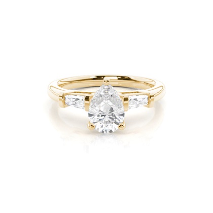 diamant zásnubní prsten princezny ze žlutého zlata