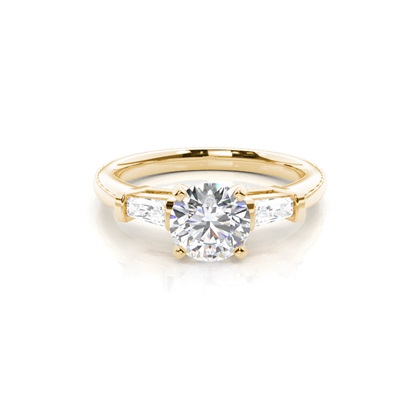 diamant zásnubní prsten princezny ze žlutého zlata