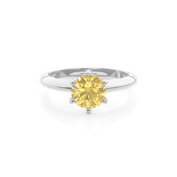 Krappenfassung Gelber Diamant Verlobungsring