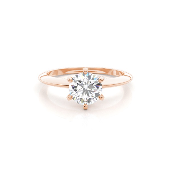 6 Prong Setting Plain Engagement Ring