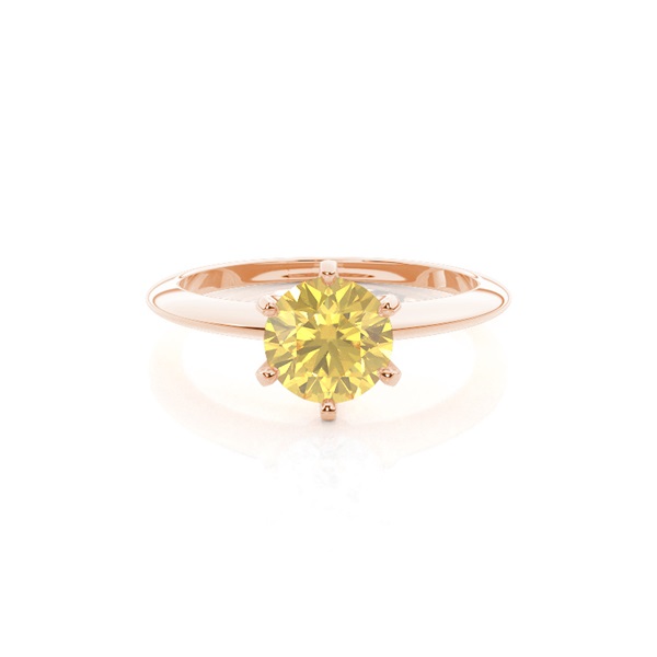 Prong Setting Yellow Diamond Engagement Ring