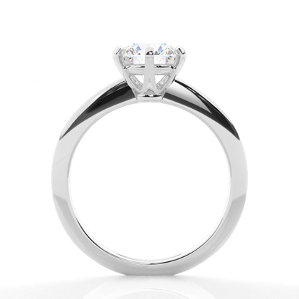6 Prong Setting Plain Engagement Ring