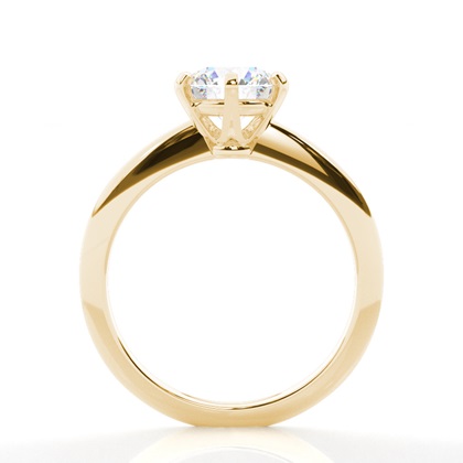 Yellow Gold Simple Engagement Rings