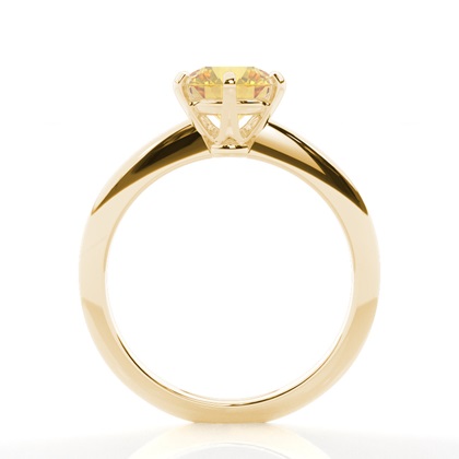 Prong Setting Yellow Diamond Engagement Ring