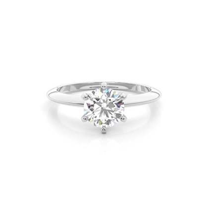 Silver Diamond Engagement Rings