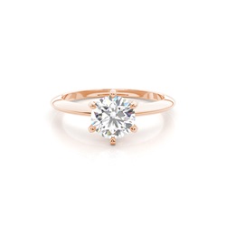 6 Prong Setting Plain Engagement Ring